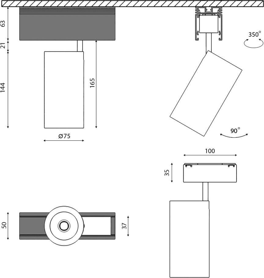 Трековый светильник DesignLed SY Для низковольтного трека 005397