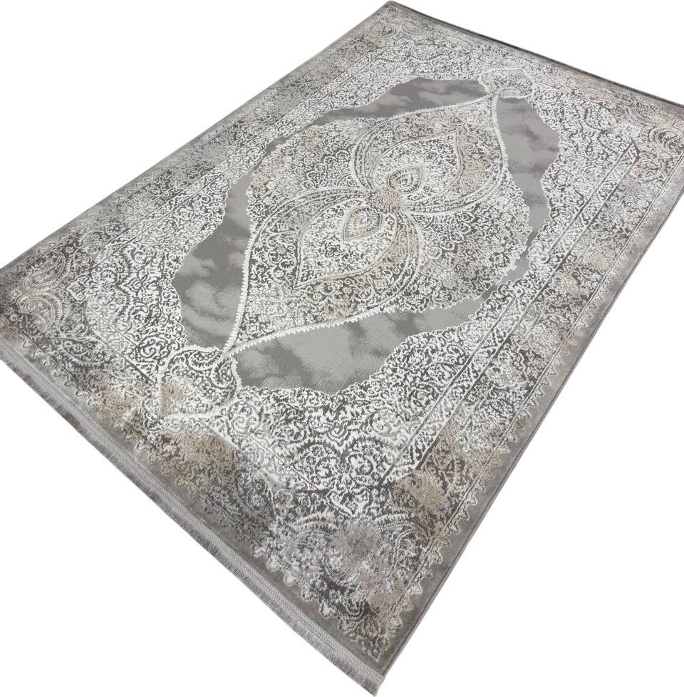 Ковер для жилой комнаты Radjab Carpet Афина Прямоугольник 9017A 12905RK (1.6x3, Grey/Beige)