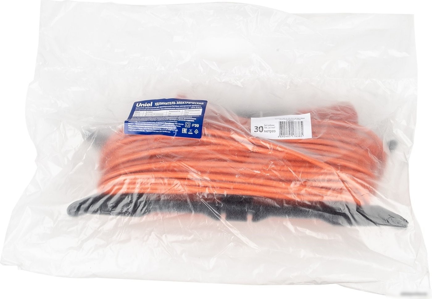 Удлинитель Uniel YX10-101 /UCK-1N/2x1,00/30M/F ORANGE UL-00010801