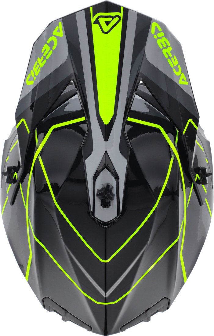 Мотошлем Acerbis Linear 2206 Graphic 0025316.444.064 (M, черный/флуоресцентный желтый)