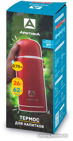 Термос Арктика 105-750 750мл (красный текстурный)