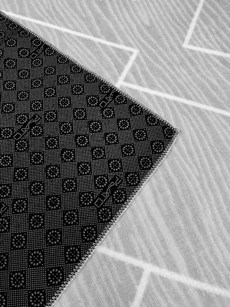 Ковер для жилой комнаты Plato Hali Soft 3084-GREY-WHITE (1.6x2.3)