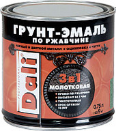 Эмаль Dali Молотковая по ржавчине 3 в 1 0.75 л (золотистый)