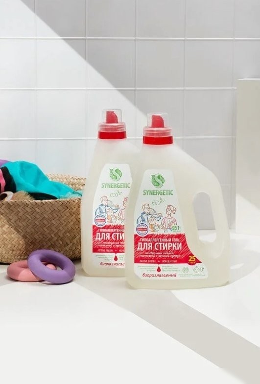 Гель для стирки Synergetic Active Fresh биоразлагаемый 1.5 л