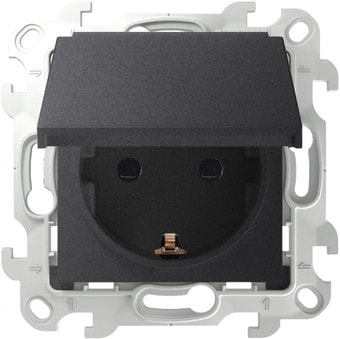 Розетка Simon 2450448-038 (графит)