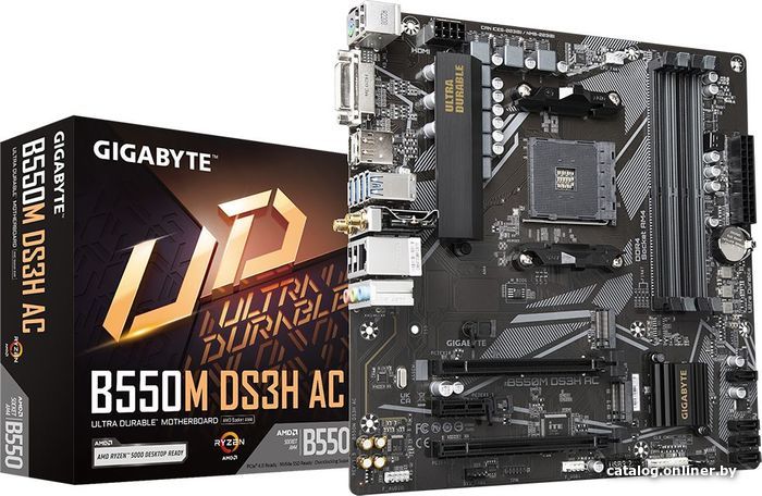 Материнская плата Gigabyte B550M DS3H AC (rev. 1.5/1.6)