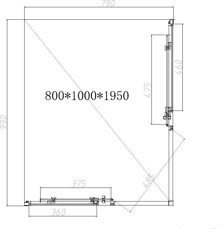 Душевой уголок Vincea Slim-N VSS-4SN8010CLB