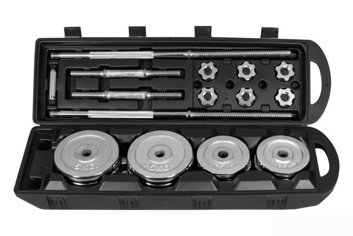 Гантели с грифом для штанги Alpin DB-50кг