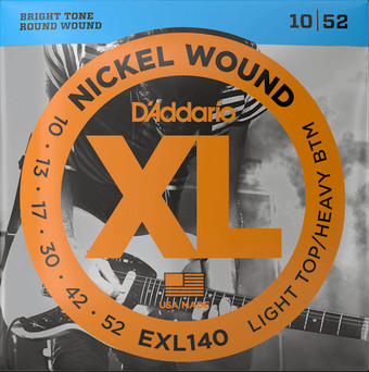 Струны для гитары D'Addario EXL140 XL Nickel Wound Light Top/Heavy Bottom 10-52