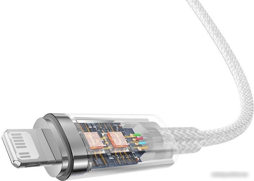 Кабель Baseus Explorer Series Fast Charging Cable with Smart Temperature Control 20W USB Type-C - Lightning (1 м, белый)