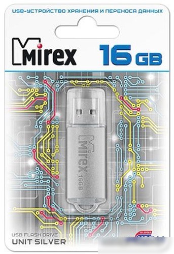 USB Flash Mirex Unit Silver 16GB [13600-FMUUSI16]