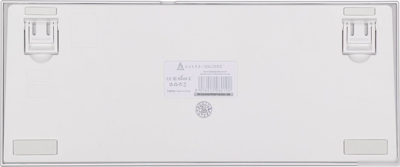 Клавиатура Ajazz AK820 (белый/фиолетовый, Ajazz Sea Salt)