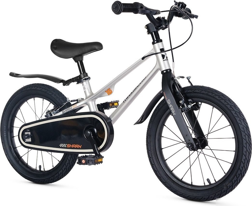 Детский велосипед Maxiscoo Shark Sport 16 2025 MSC-SH1642 (серый жемчуг)