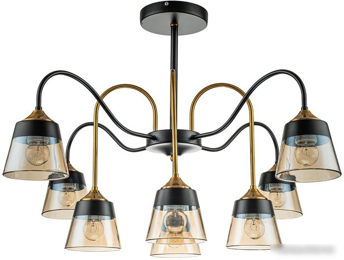 Подвесная люстра Escada 1147/8P (Black/Brass)