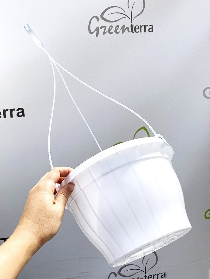 Вазон GreenTerra С подвесом 23/14 см 3.7 л (5 шт, белый)