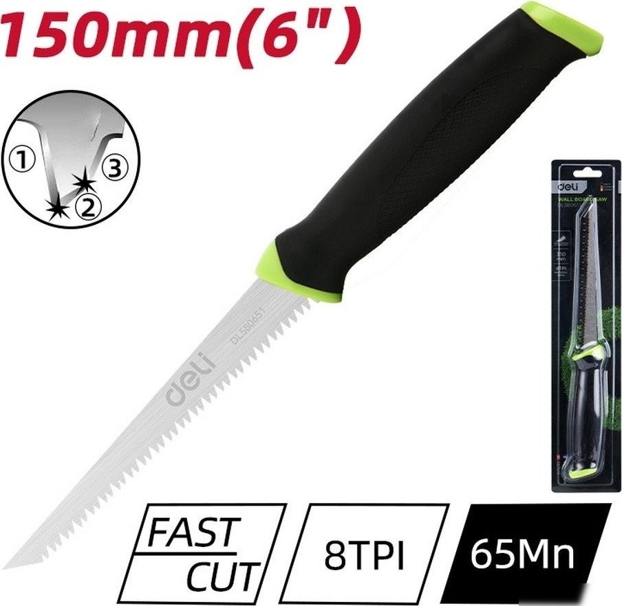 Ножовка для гипсокартона Deli DL580651