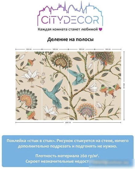 Фотообои Citydecor Абстракция 1 400x260