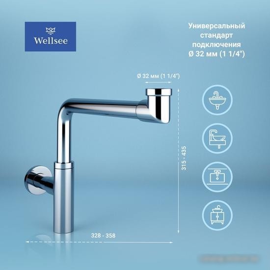 Сифон Wellsee Drainage System 182124003 (сифон, донный клапан, хром)