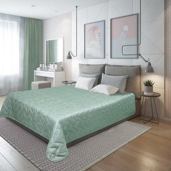Покрывало Nivasan Модерн P.Md 240-13 (240x240, мята)