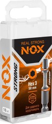 Набор бит Nox Strong Torsion E6.3 Hex-3-50 338350 (10 шт)