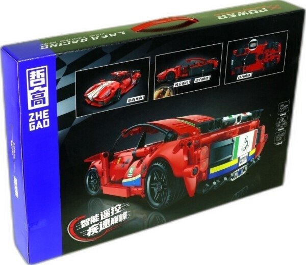 Конструктор Zhe Gao DZ7014 Гоночный автомобиль Ferrari 488