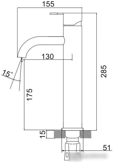 Смеситель РМС SUS128BL-001F-1