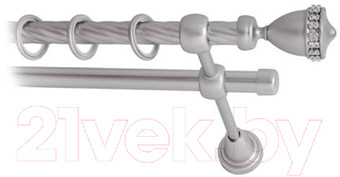 Карниз для штор Lm Decor Кубок 110 2р витой 25/16мм (сатин, 1.6м)
