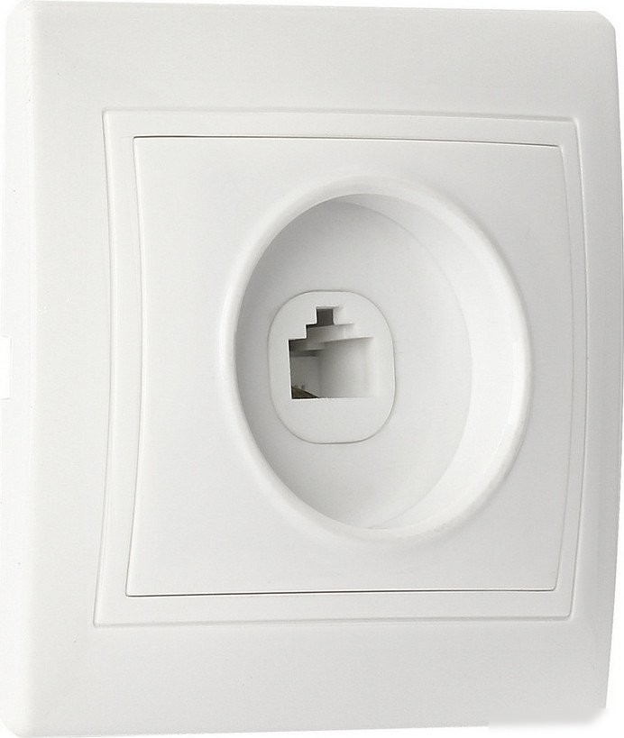 Розетка телефонная SmartBuy Венера SBE-01w-S1-PH