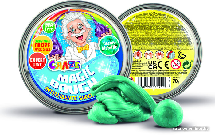 Тесто для лепки Craze Magic Dough Попрыгунчик Опыты профессора 35245.E (голубой)