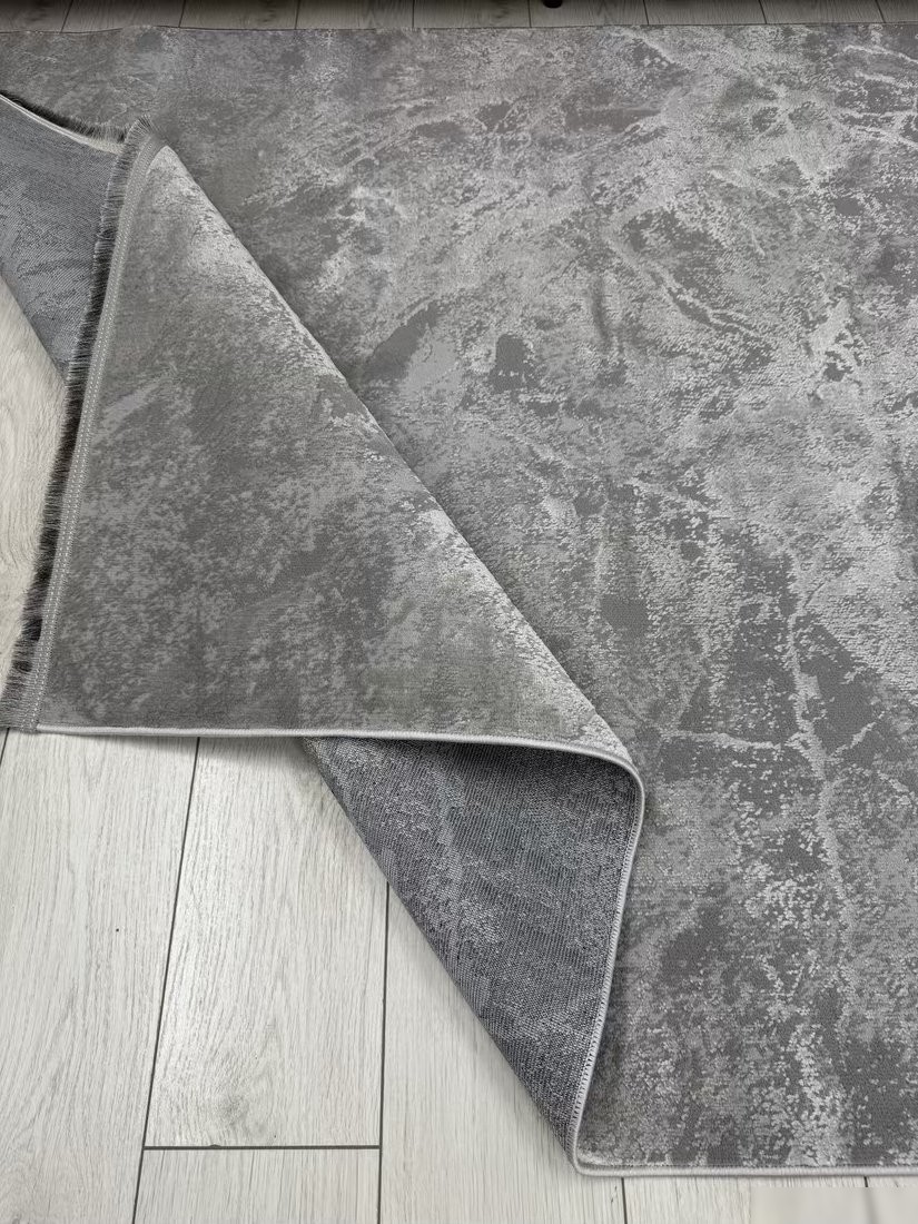 Ковер для жилой комнаты Radjab Carpet Амаль Прямоугольник 0911A (1.5x2.5, Grey/Grey)