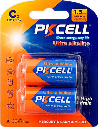 Батарейка PKCELL LR14-2B (2 шт)