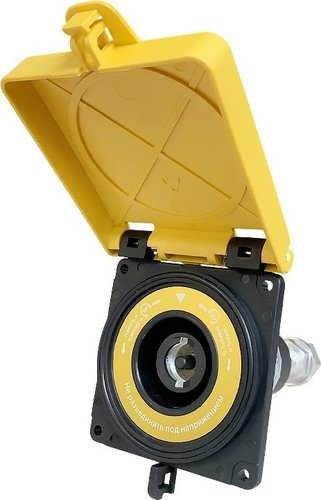 Розетка промышленная КС YHT BX3 0800Y02 1Р 800А 1000В IP68 0800Y02 (желтый)