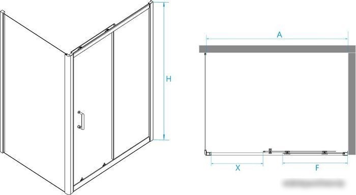 Душевой уголок RGW PA-74B 410874160-14 160x100 (черный/прозрачное стекло)