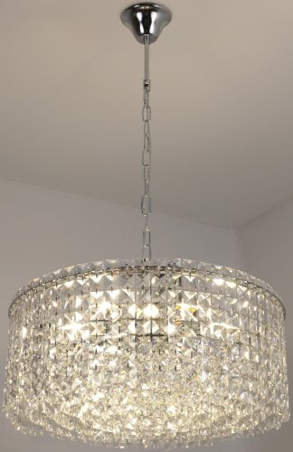 Подвесная люстра Estares Diona 10хЕ14-600х810-CHROME/CRYSTAL-220-IP20
