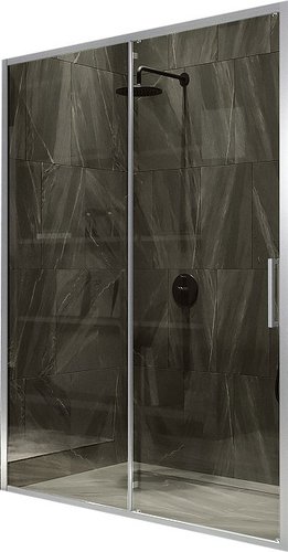 Душевая дверь MaybahGlass 195x120 MGD-1541-5 (бронза стекло/хром матовый)