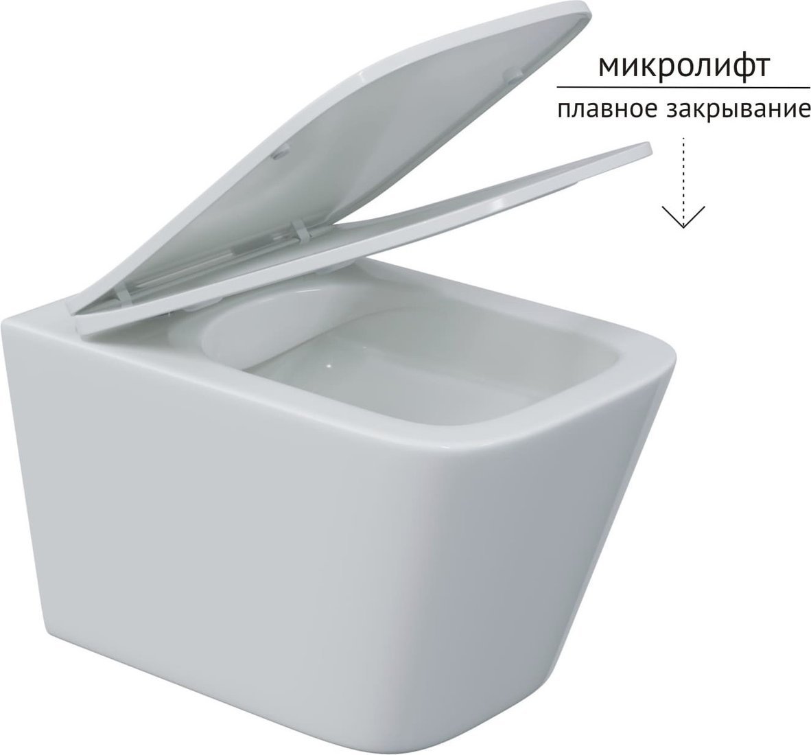Унитаз подвесной Berges Wasserhaus Floe S Rimless + Visam Slim 525 EX-043244 (с сиденьем)