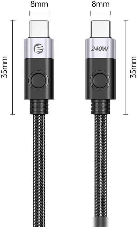 Кабель Orico CC240-40 USB Type-C - USB Type-C (0.5 м, черный)