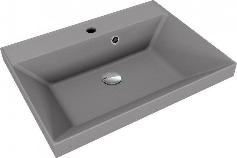 Умывальник Symbolite Asti 60x45 (кварц, серый шелк)
