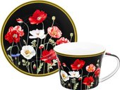 Чашка Elan Gallery Маки на черном 420673
