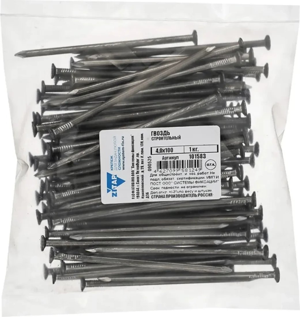 Гвоздь строительный Zitar 4x100 101583 (1 кг)