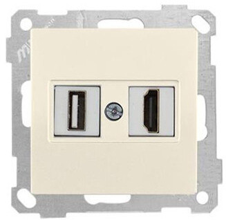 Розетка HDMI Mutlusan 2100-459-0102 (слоновая кость)
