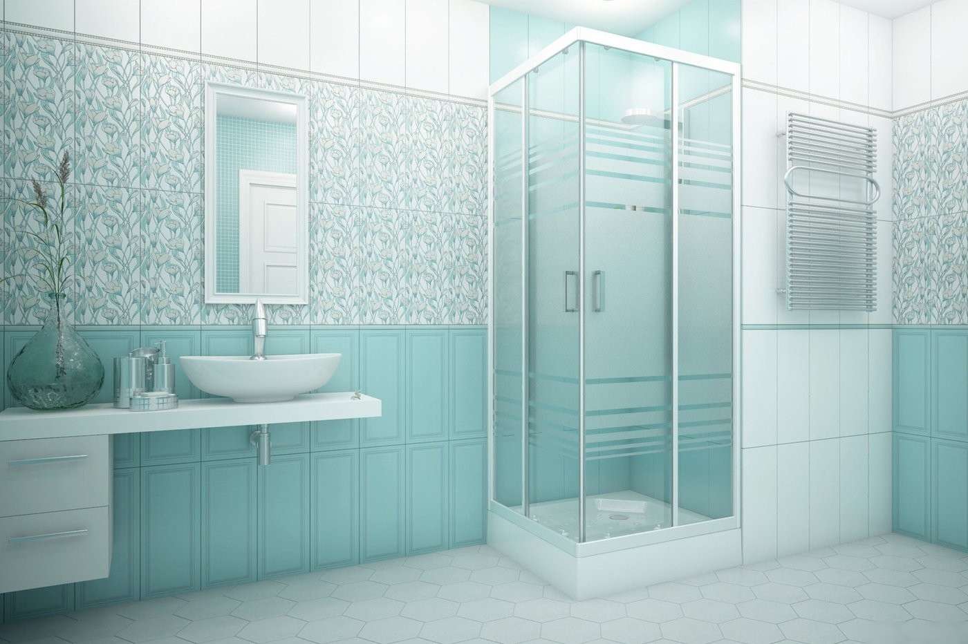 Душевой уголок Метакам City Trend White 90x90x185 (без поддона)