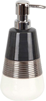 Дозатор для жидкого мыла Primanova Lucas Silver D-20460 (белый/серый/серебристый)