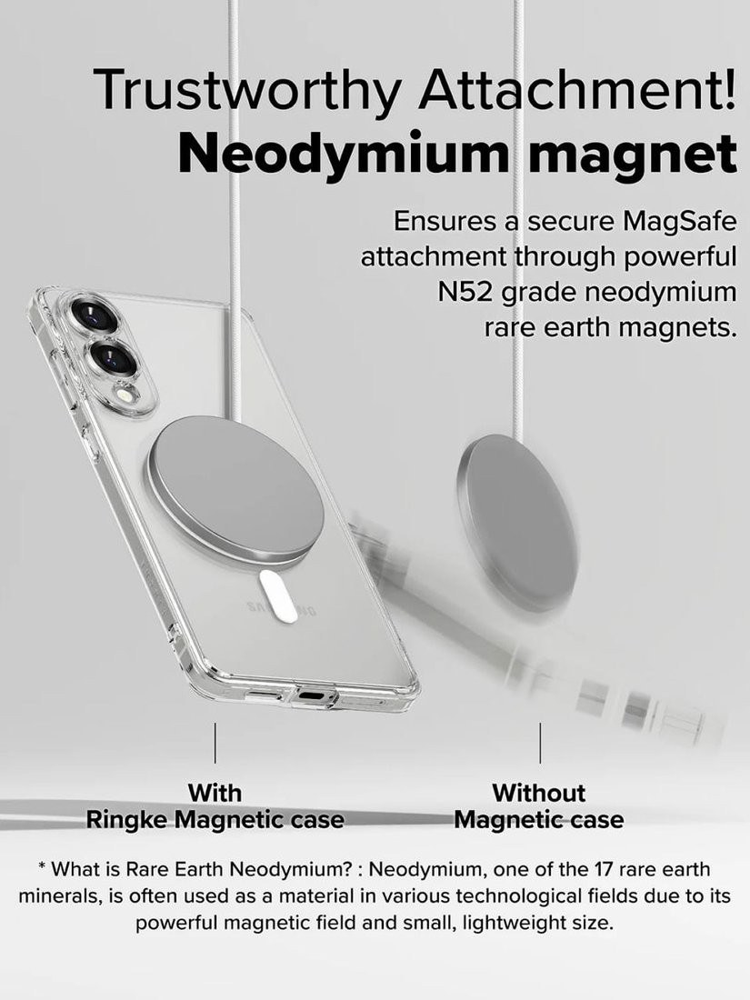Чехол для телефона Ringke Fusion Magnetic для Galaxy S25 Edge Clear