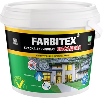 Краска Farbitex Акриловая фасадная 13 кг (белый)