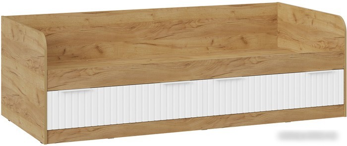 Кровать-тахта Трия Хилтон комбинированная 90x200 (дуб крафт золотой/белый матовый)