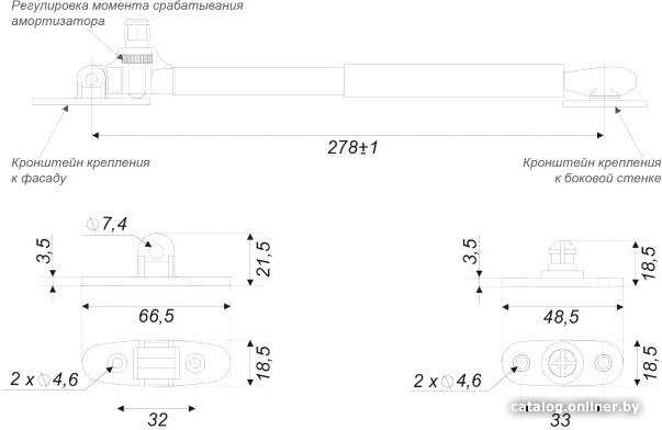 Газ-лифт Boyard с амортизацией GL106GRPH/50/3