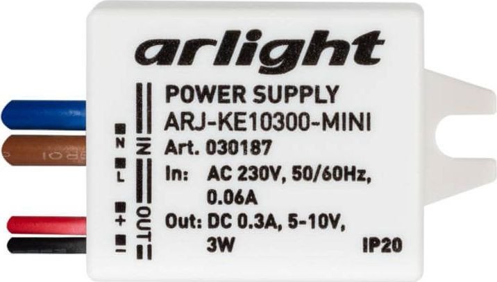 Конвертер Arlight ARJ-KE10300-Mini 5-10V 3W IP20 0,3A 030187