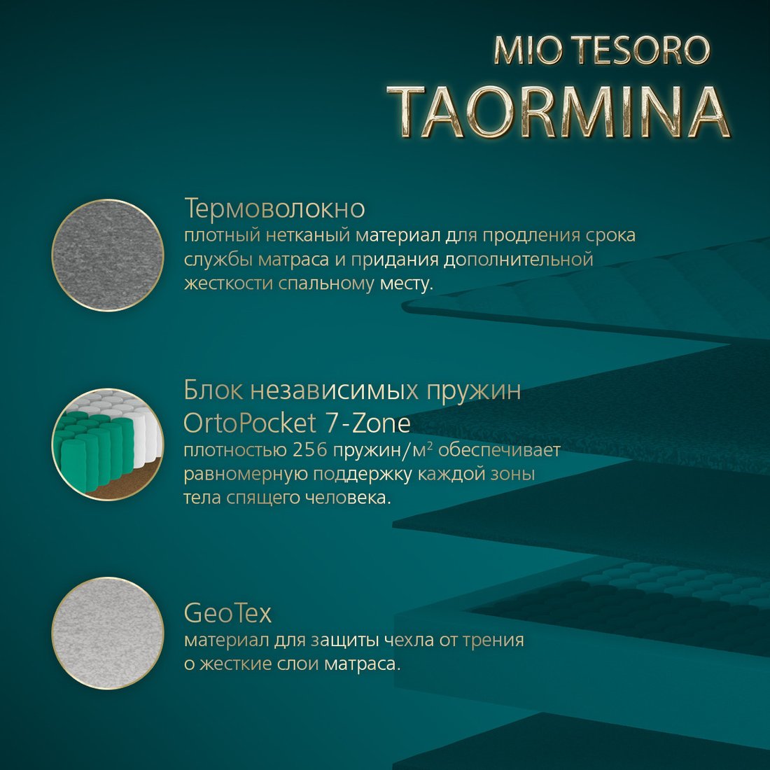 Матрас Mio Tesoro Taormina 120x200