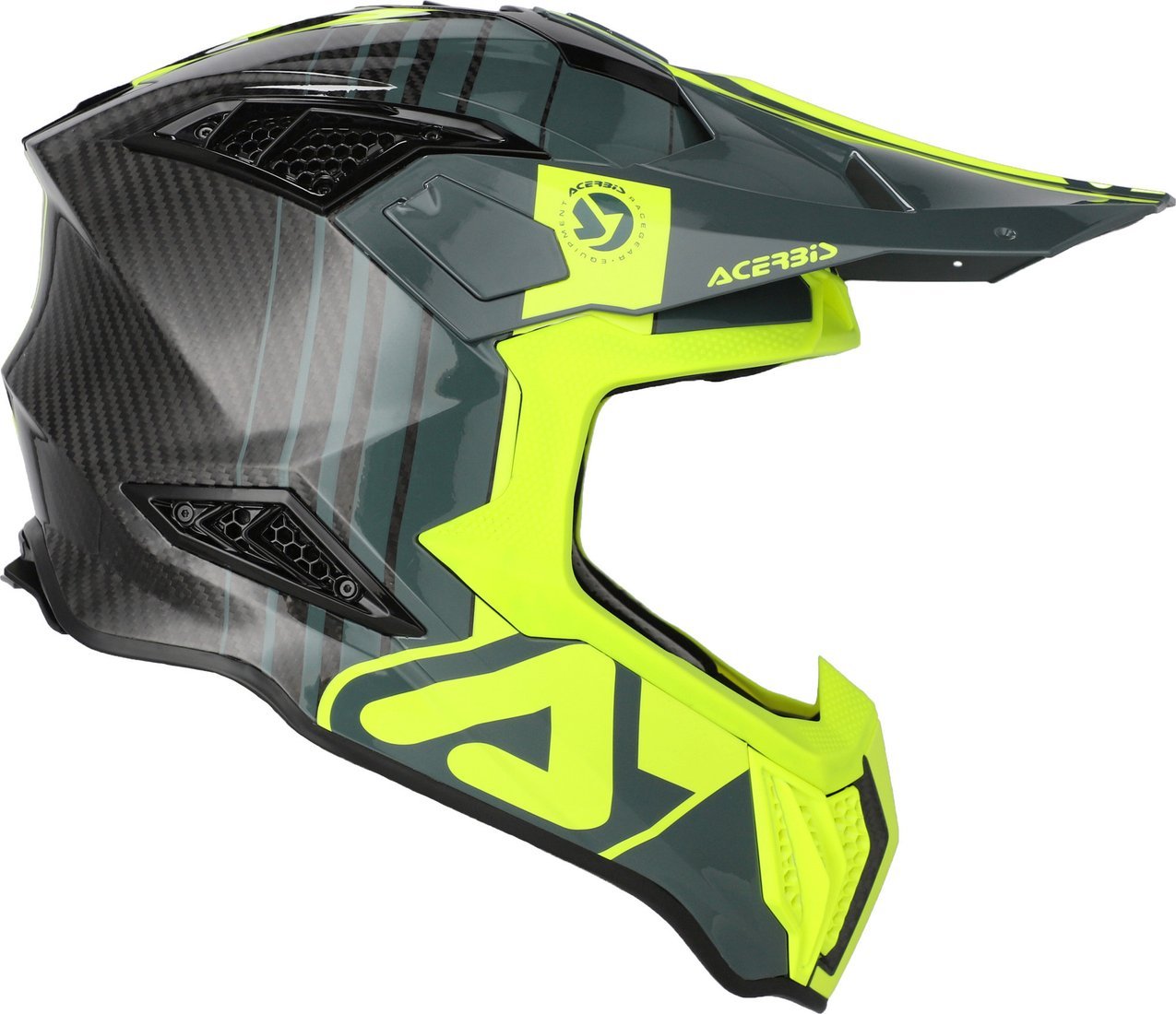 Мотошлем Acerbis Airstrike-C 0026832.457.064 (M, черный/флуоресцентный желтый)